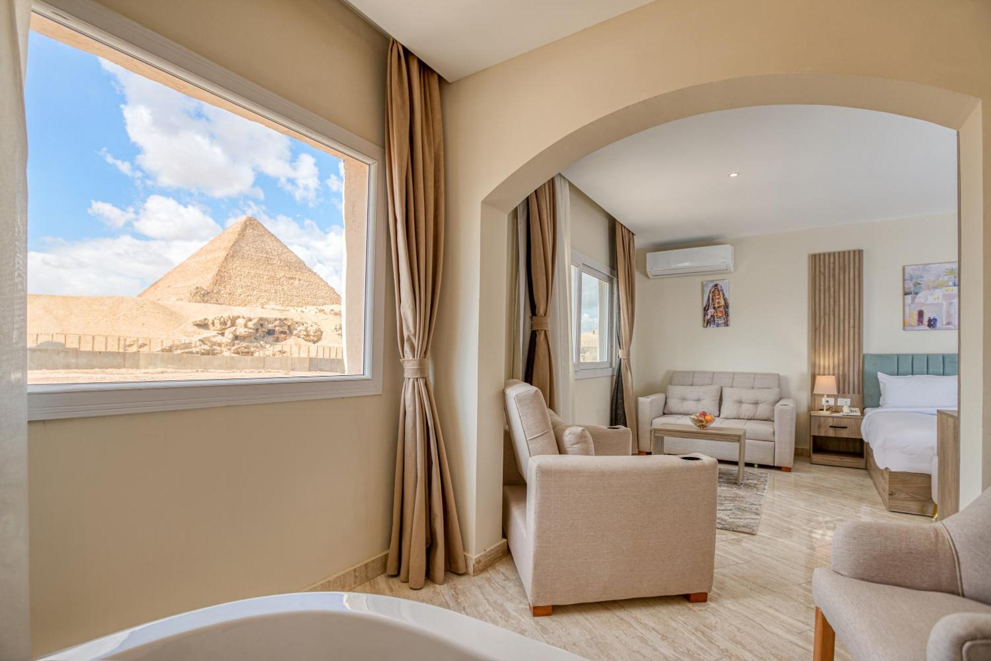 Soul Pyramids View Hotell Kafret el-Gabal Exteriör bild